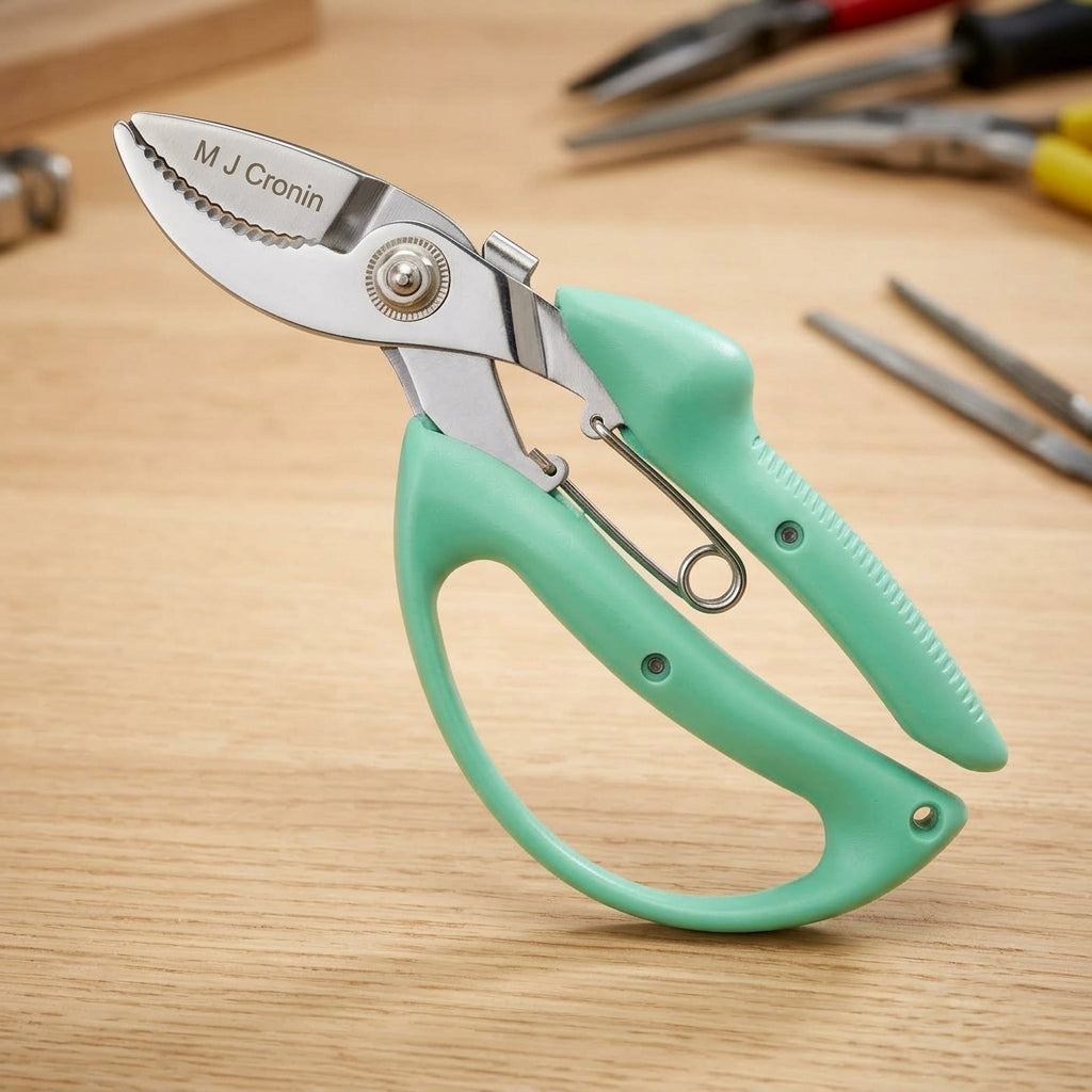 M J Cronin Stainless Steel Cut-and-Hold Bypass Secateurs (MJC-CHS20-1)