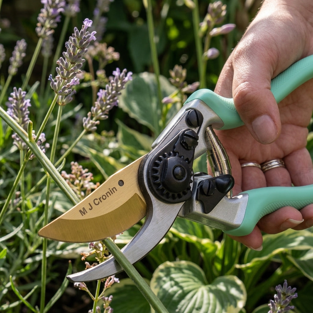 M J Cronin Titanium-Coated Bypass Secateurs, 25mm Cut (MJC-TBP25-2)